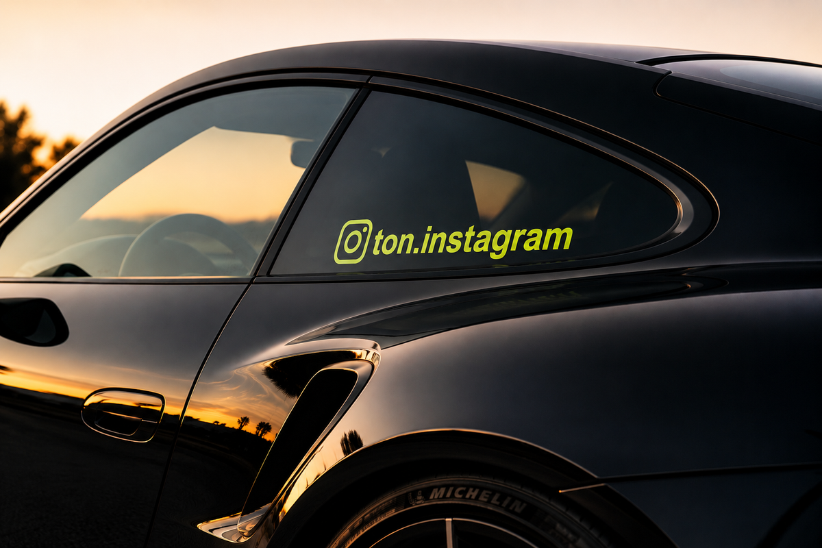 Sticker Instagram personnalisé wasabi en vinyle premium.