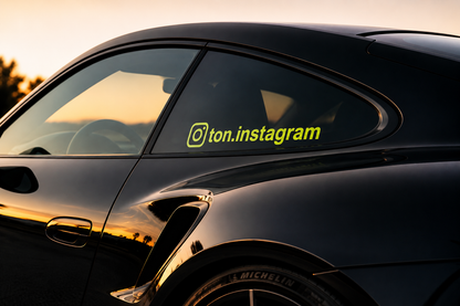 Sticker Instagram personnalisé wasabi en vinyle premium.